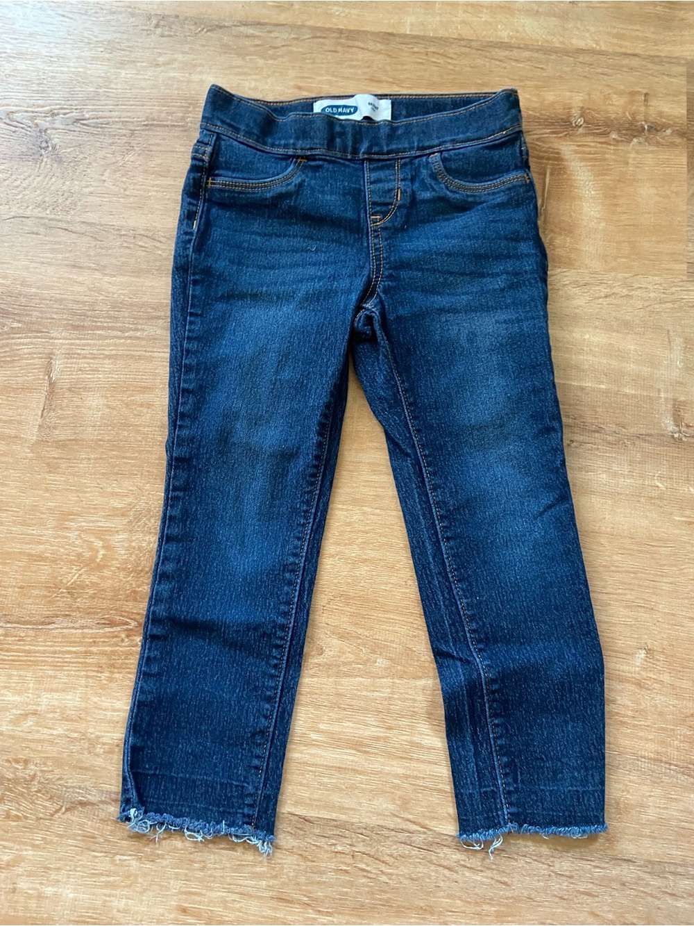 Old Navy Blue Skinny Crop Girls' Jeans with Contrast Stitching